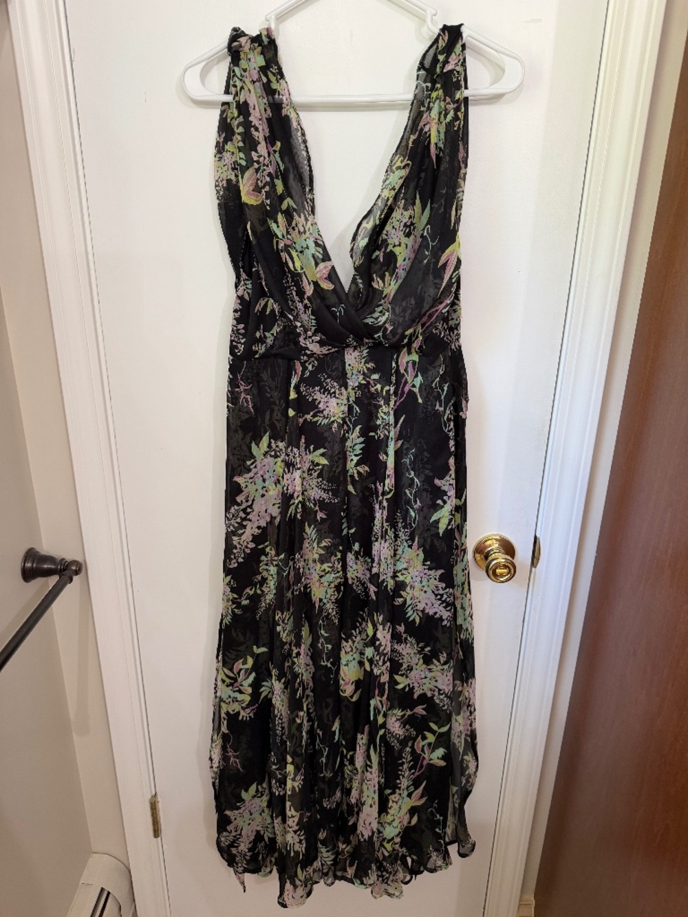 ASOS Black Multi Floral Maternity Dress, Size 6